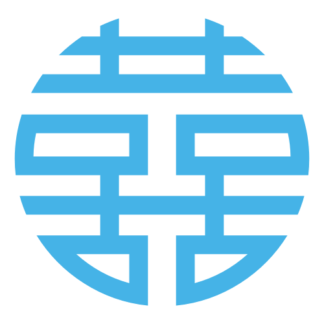 Double Happiness 雙喜 Decal (Baby Blue)